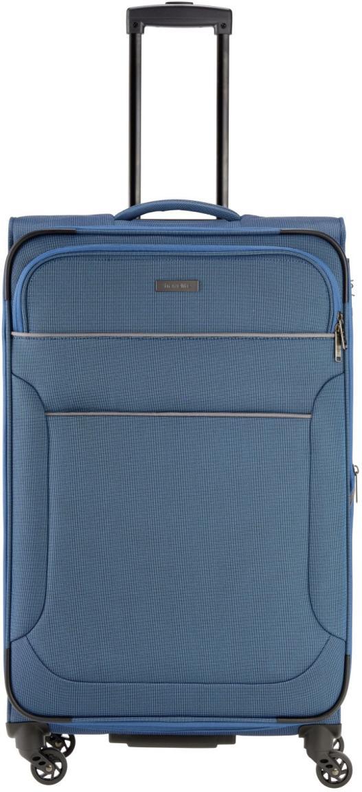 erweiterbarer Reisetrolley petrol Travelite Story L 77cm 4-Rad Weichgepäck