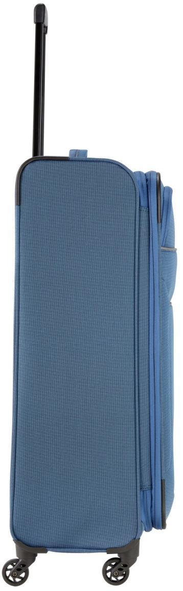 erweiterbarer Reisetrolley petrol Travelite Story L 77cm 4-Rad Weichgepäck