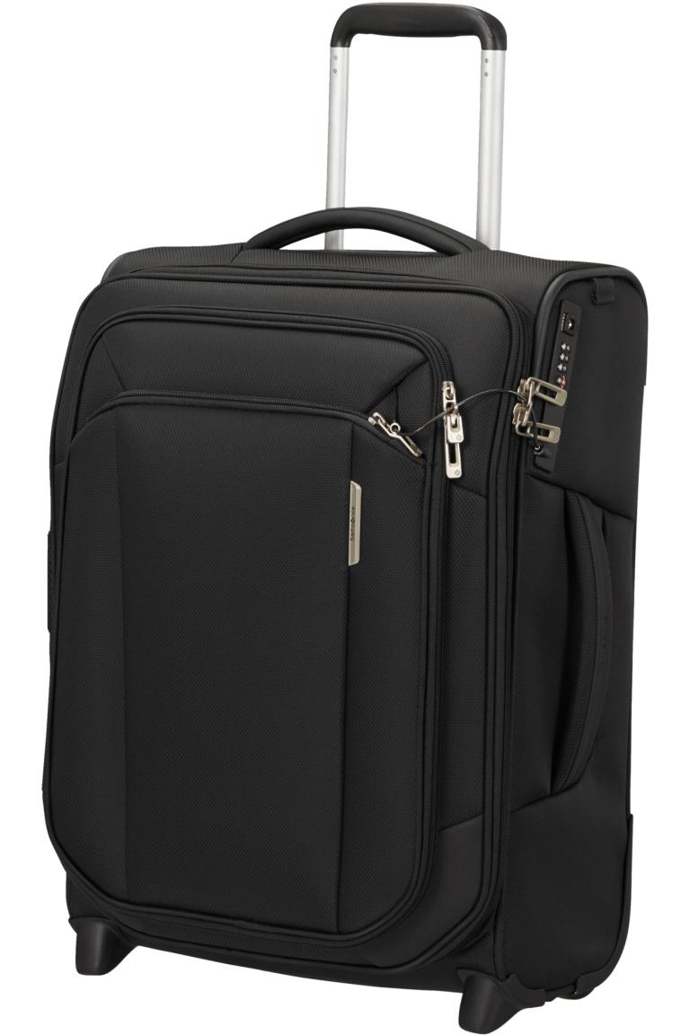 erweiterbarer Rollenkoffer Handgepäck recycled schwarz Samsonite Respark Upright 55cm