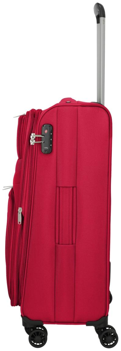 erweiterbarer Rollenkoffer Skyline Orlando M 65cm rot