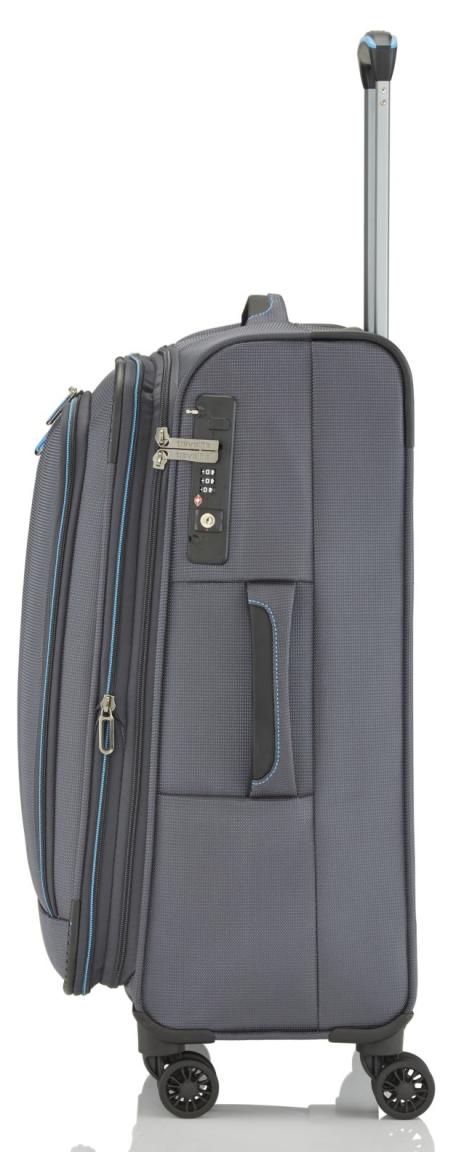 erweiterbarer Rollenkoffer Travelite CrossLITE M anthrazit