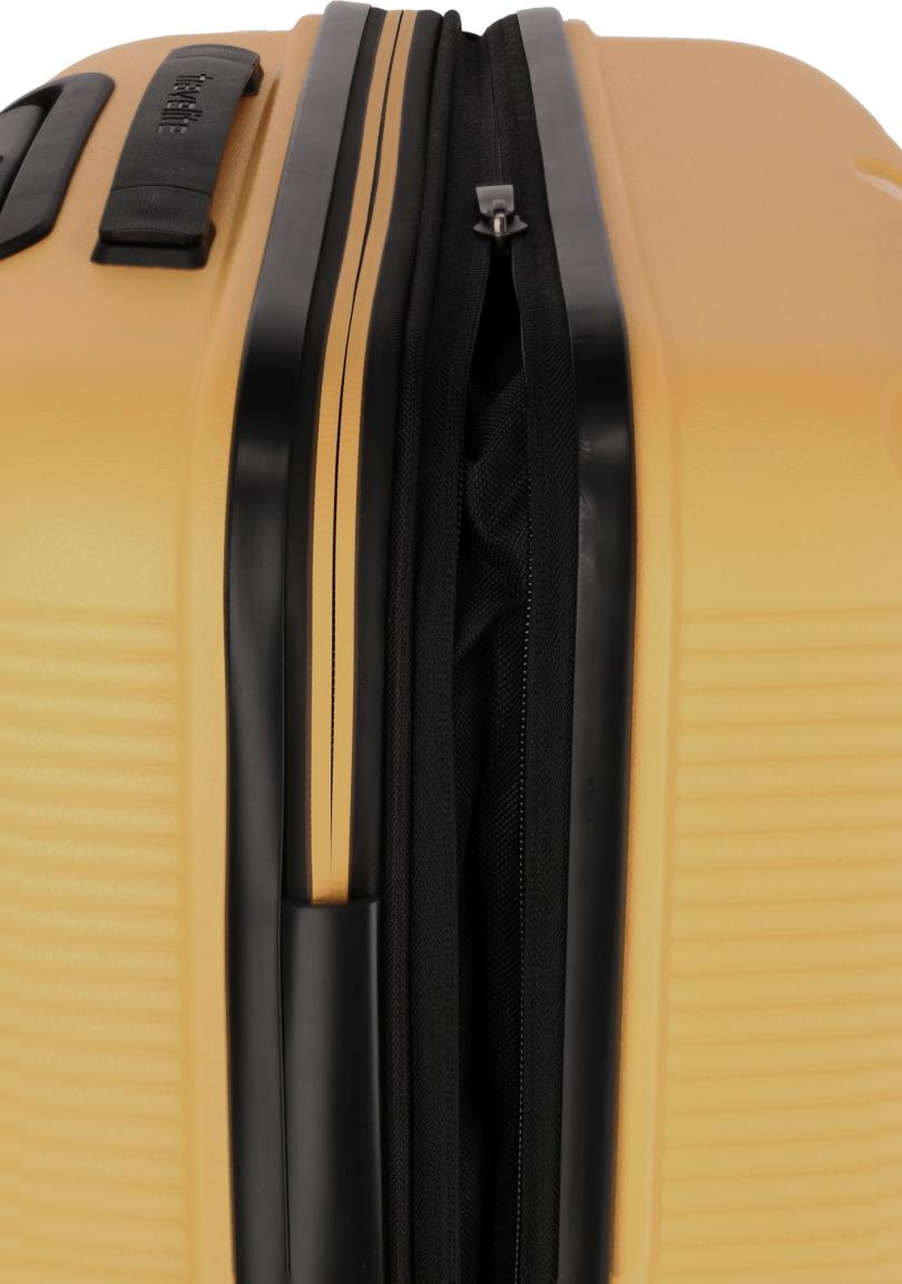 erweiterbarer Rollenkoffer Travelite Smarty M 68cm gelb 4-Rad