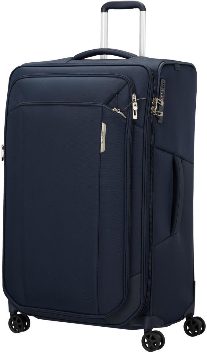 erweiterbarer Rollenkoffer dunkelblau recycled Samsonite 4-Rad-Trolley Respark Spinner L 79cm