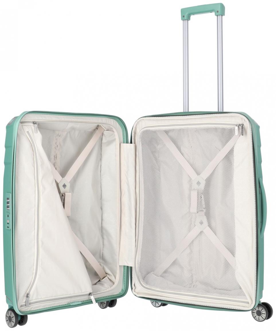 erweiterbarer Urlaubskoffer Travelite Elvaa 4w Trolley M 66cm Seegrün