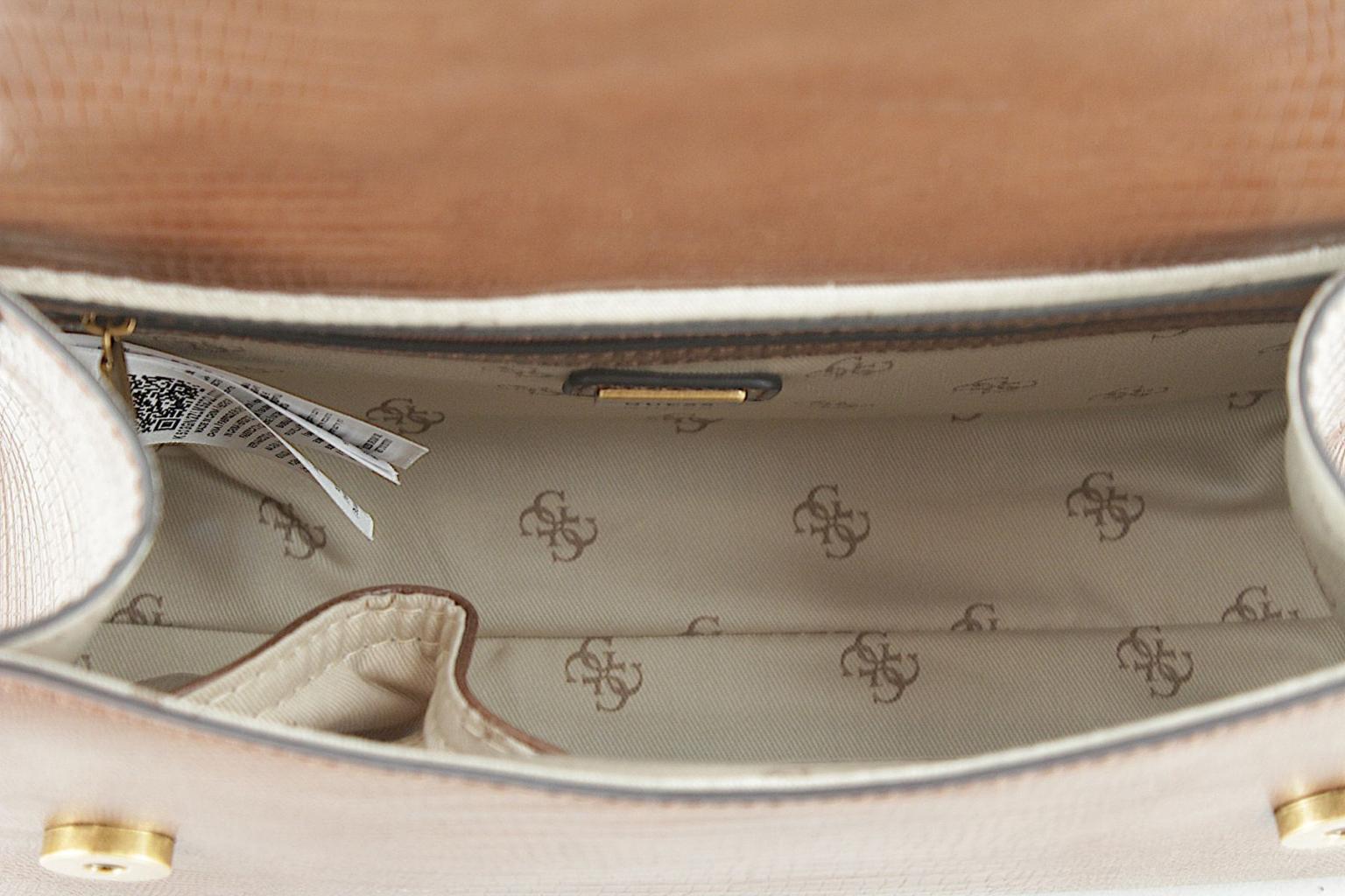 exklusive Abendtasche Guess Tullia Tan Python Print Goldkette