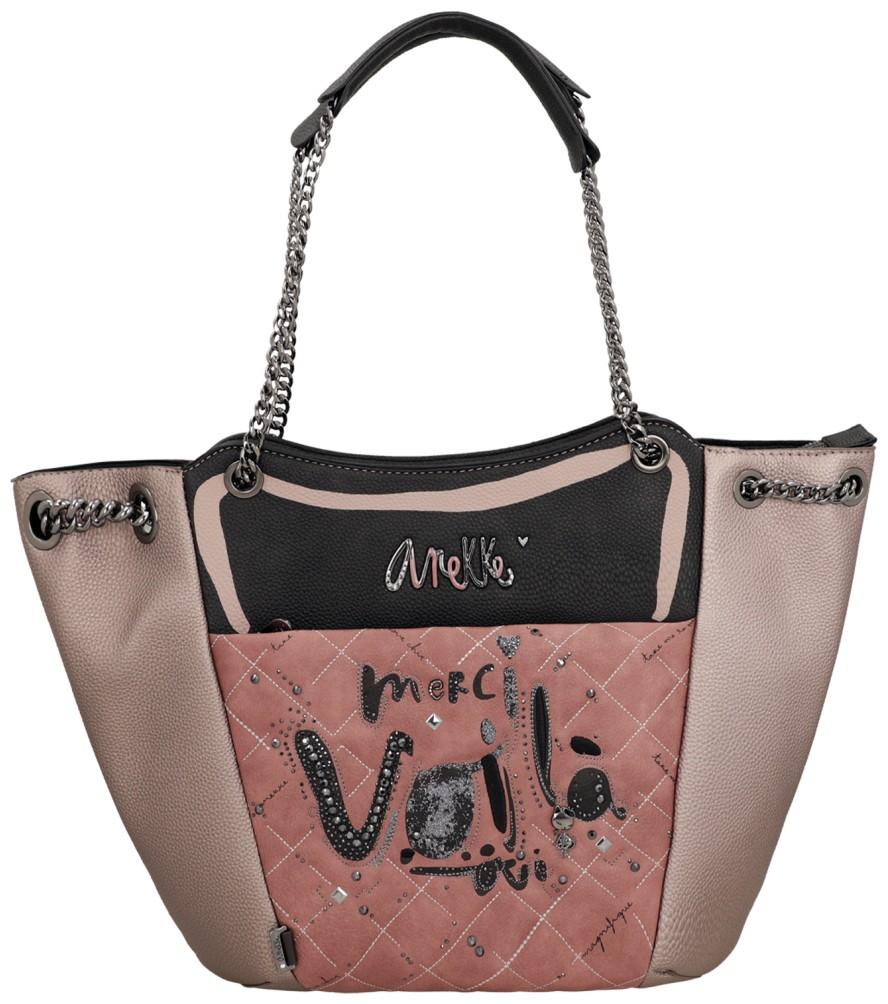 extravagante Henkeltasche rosa metallic Parisian Anekke
