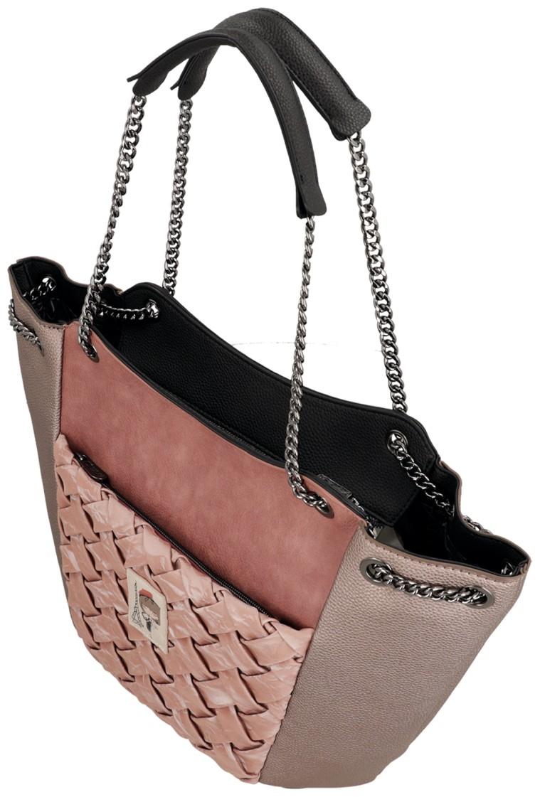 extravagante Henkeltasche rosa metallic Parisian Anekke