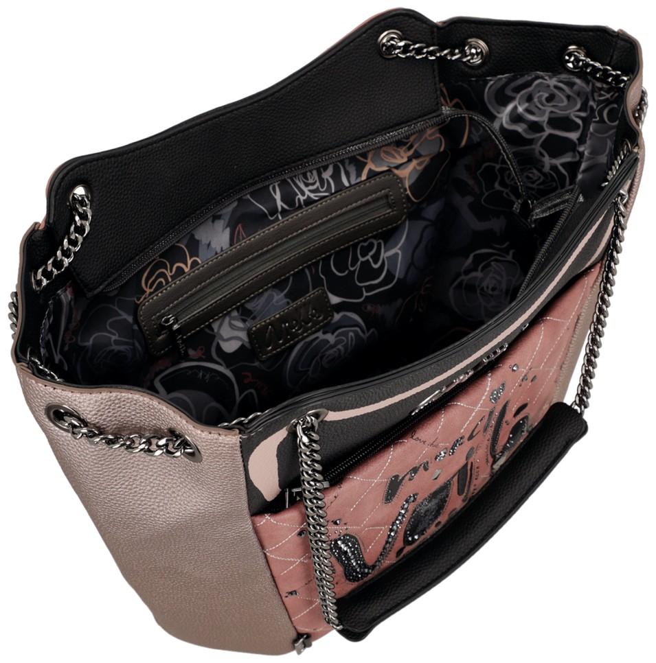 extravagante Henkeltasche rosa metallic Parisian Anekke