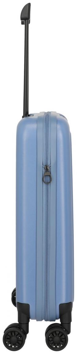 faltbarer Handgepäckkoffer blau Travelite Basics 4-Rad Bordtrolley 55cm