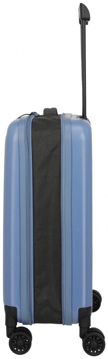 faltbarer Handgepäckkoffer blau Travelite Basics 4-Rad Bordtrolley 55cm