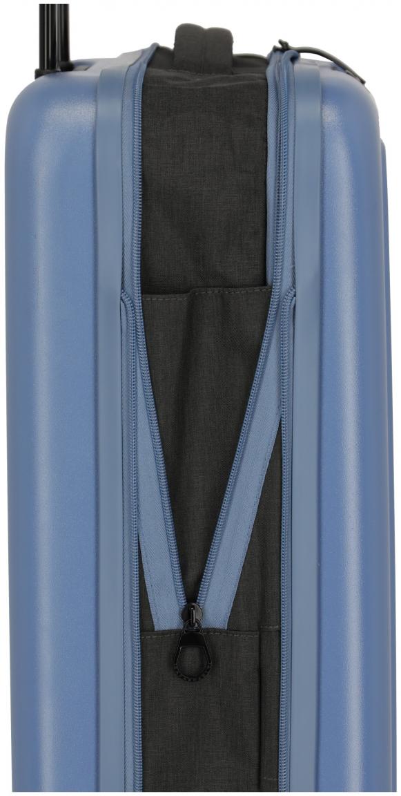 faltbarer Handgepäckkoffer blau Travelite Basics 4-Rad Bordtrolley 55cm