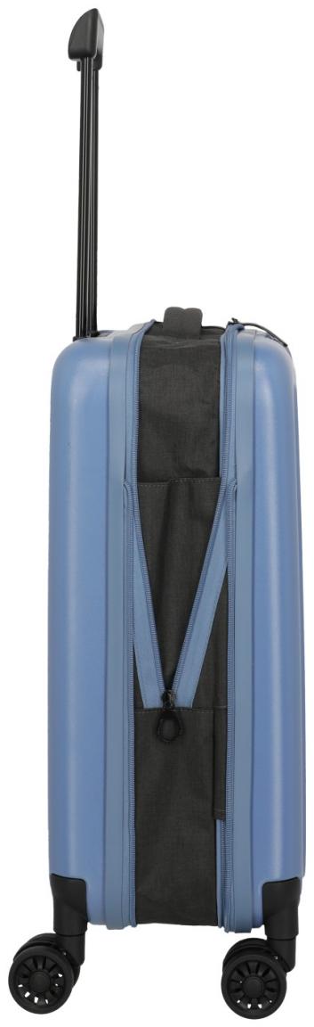 faltbarer Handgepäckkoffer blau Travelite Basics 4-Rad Bordtrolley 55cm