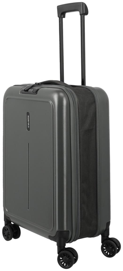 faltbarer Kabinenkoffer dunkelgrau anthrazit Travelite Basics 55cm