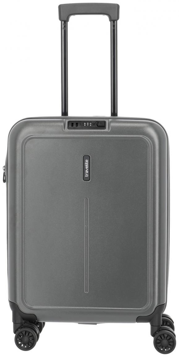 faltbarer Kabinenkoffer dunkelgrau anthrazit Travelite Basics 55cm