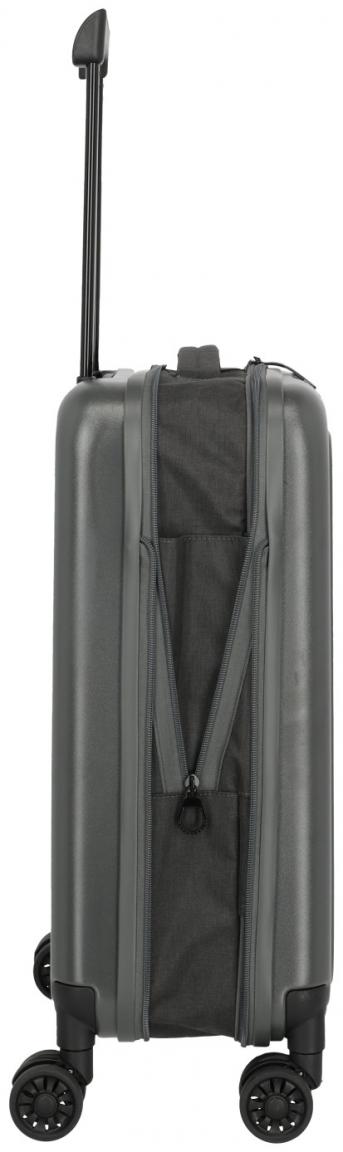 faltbarer Kabinenkoffer dunkelgrau anthrazit Travelite Basics 55cm