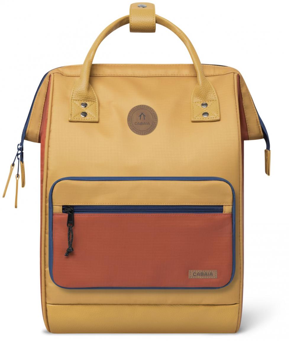 farbenfroher Freizeitrucksack Kilfi Adventurer Medium gelb Cabaia orange Blätter