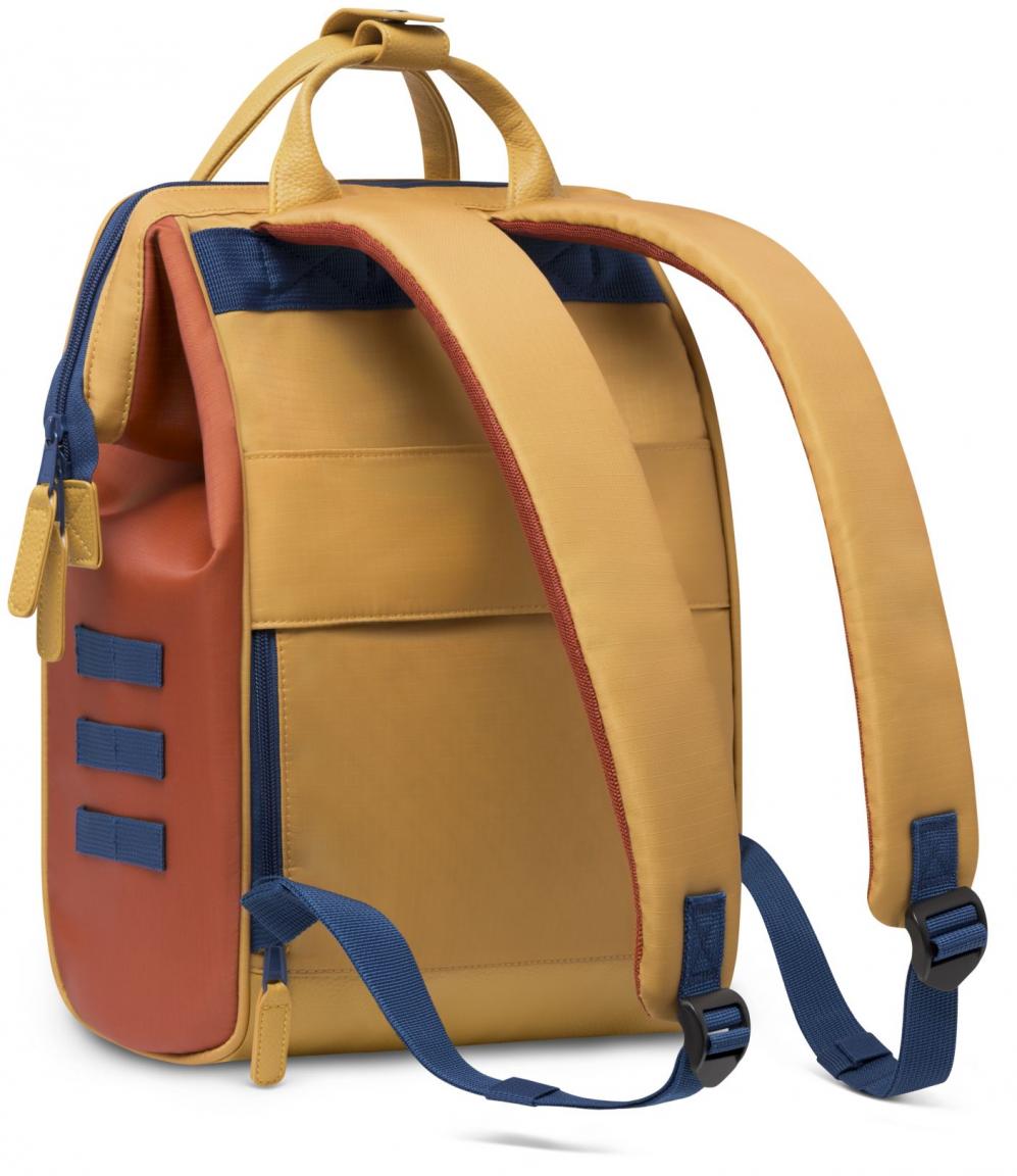 farbenfroher Freizeitrucksack Kilfi Adventurer Medium gelb Cabaia orange Blätter