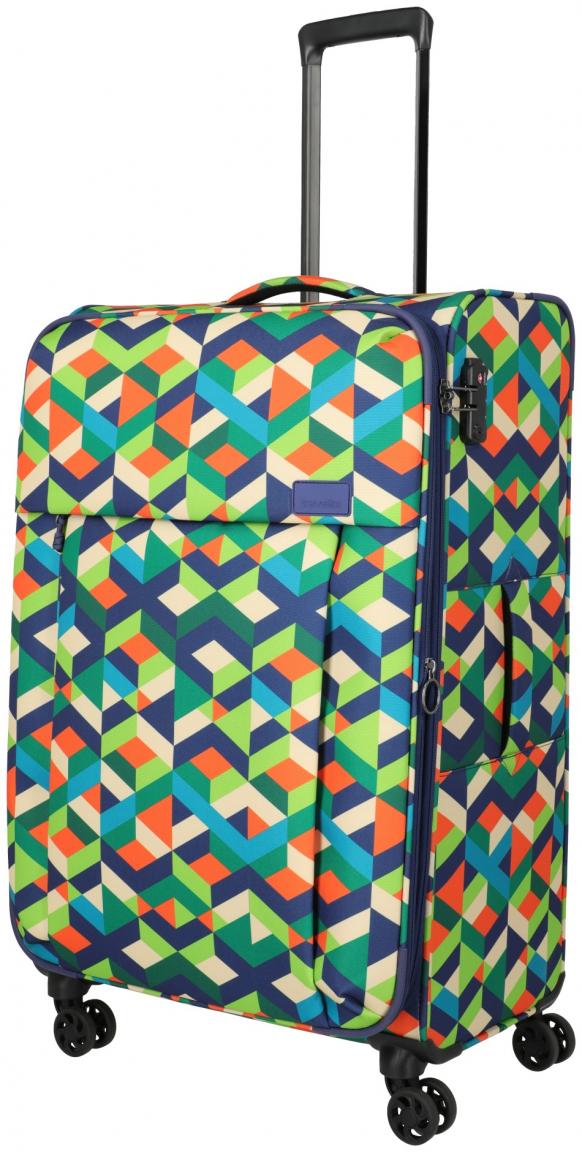 farbenfroher Reisekoffer Travelite Campus 4w Trolley L 75cm Multi Color erweiterbar