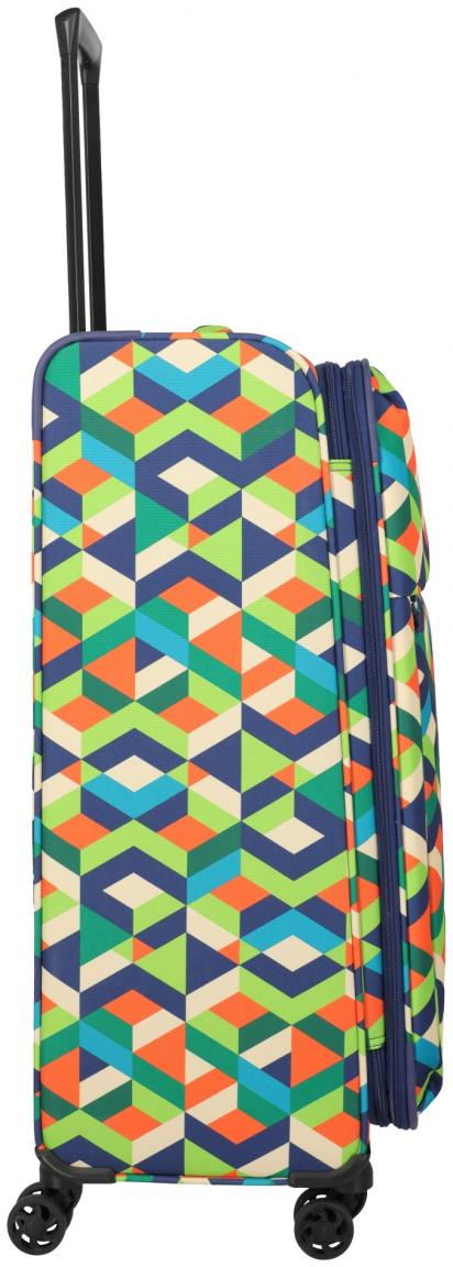 farbenfroher Reisekoffer Travelite Campus 4w Trolley L 75cm Multi Color erweiterbar