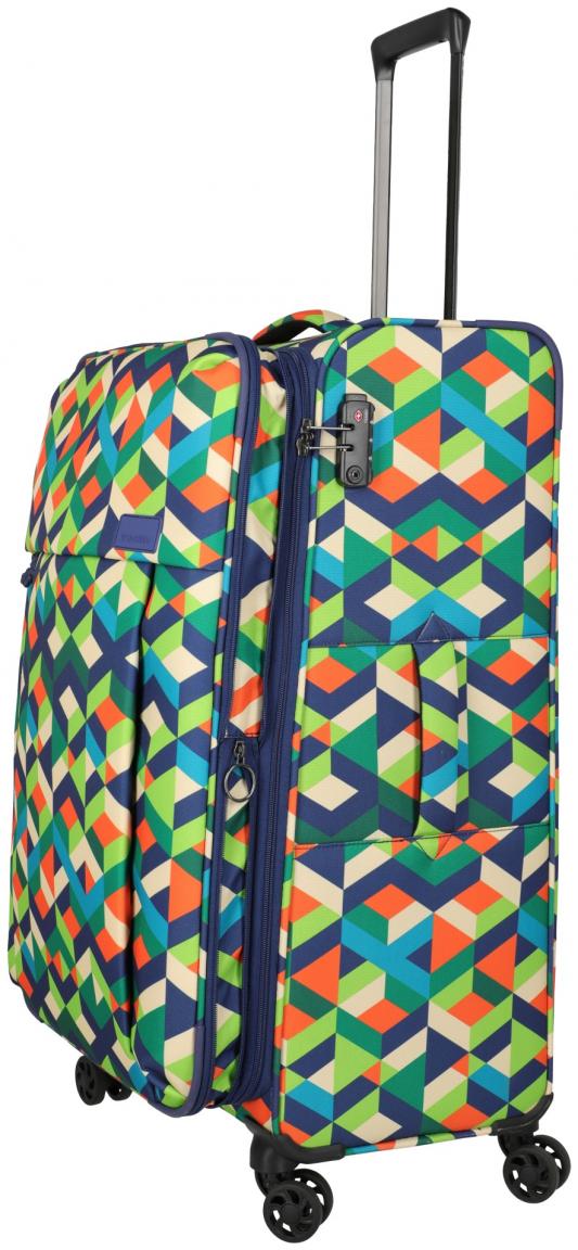 farbenfroher Reisekoffer Travelite Campus 4w Trolley L 75cm Multi Color erweiterbar