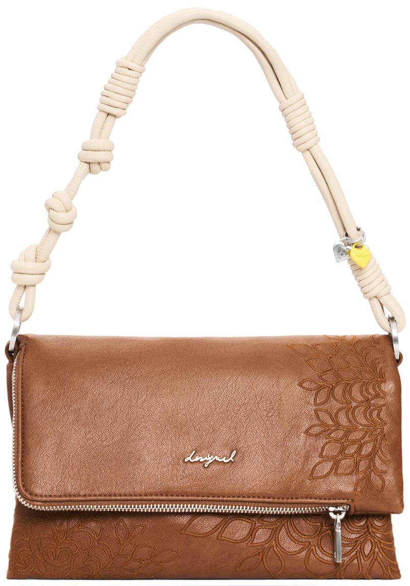 feminine Crossover Bag braun Desigual Murano klappbar Knoten Sierra