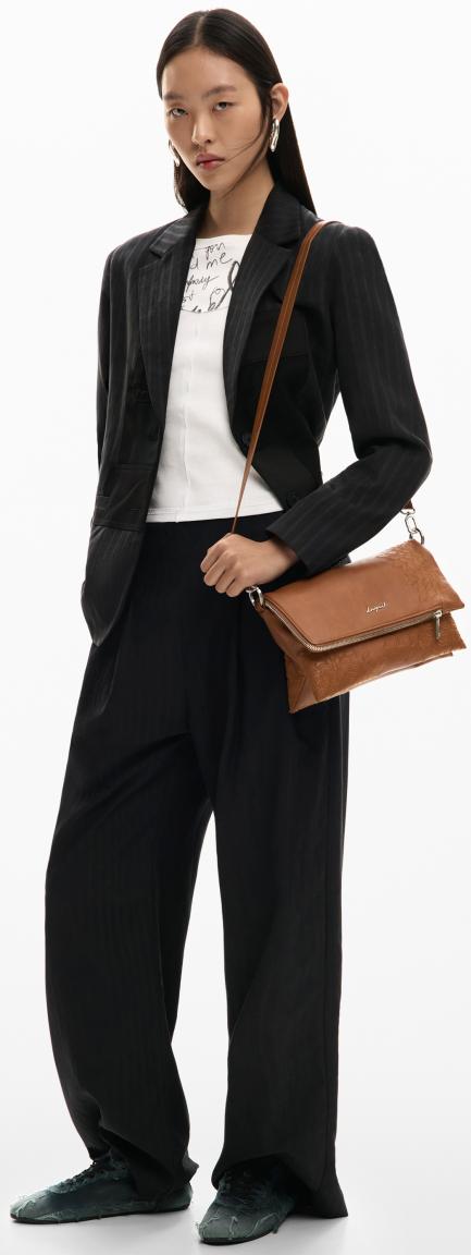 feminine Crossover Bag braun Desigual Murano klappbar Knoten Sierra