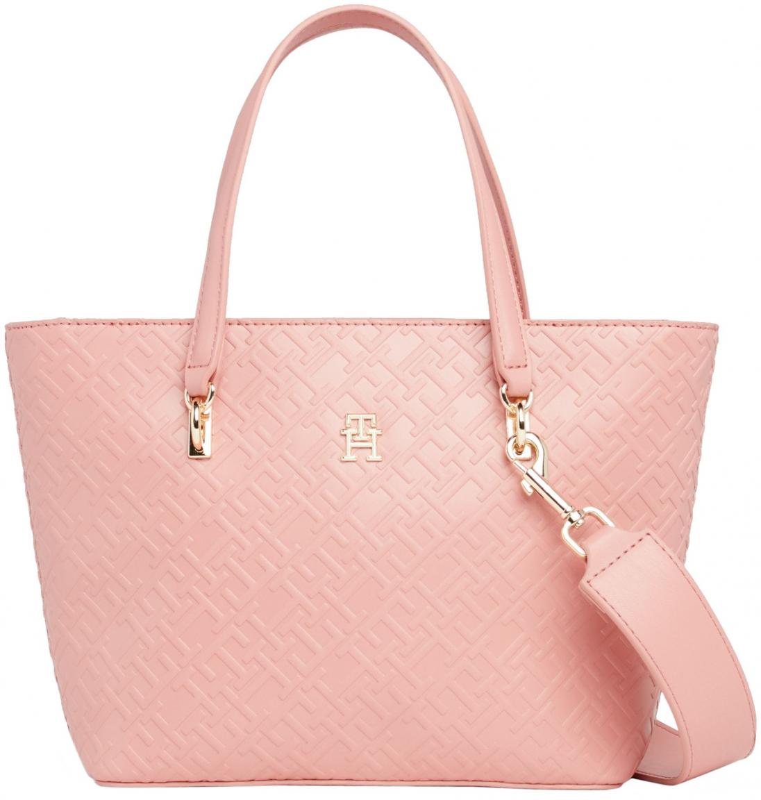 feminine Minitasche Tommy Hilfiger geprägt Refined Teaberry Blossom rosa