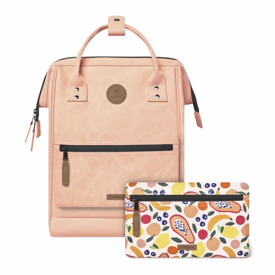 femininer Tagesrucksack Cabaia Adventurer Medium Como Baby Salmon Lachsfarben
