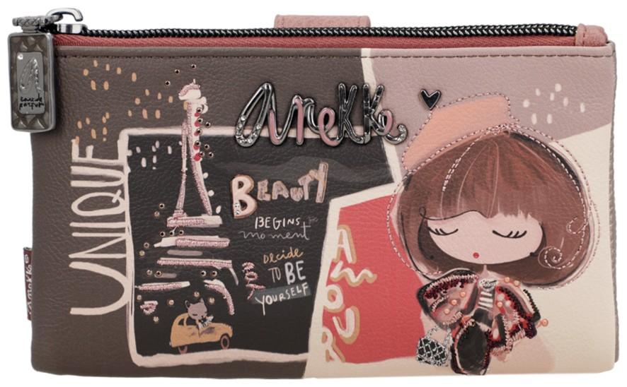flexible Damenbörse mit Print ANEKKE Mademoiselle Pariser Flair