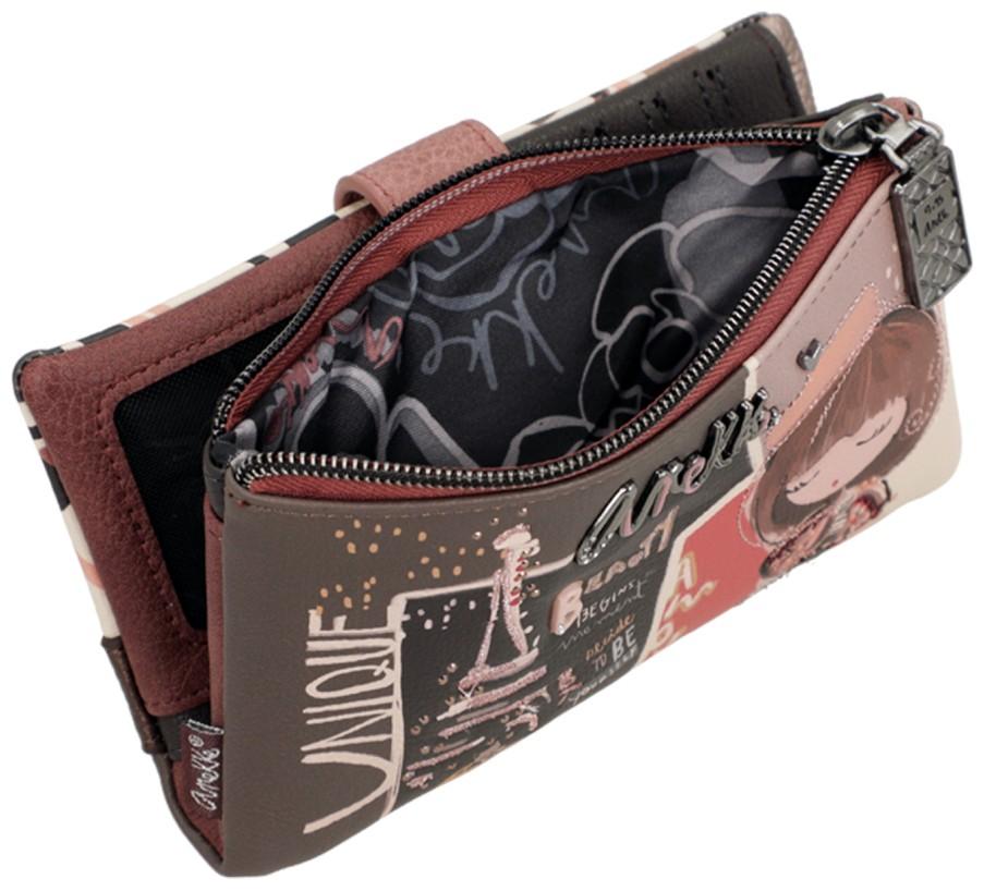 flexible Damenbörse mit Print ANEKKE Mademoiselle Pariser Flair