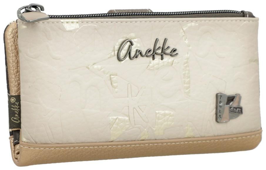 flexible Geldtasche Prägung beige braun Anekke Muse Bloom