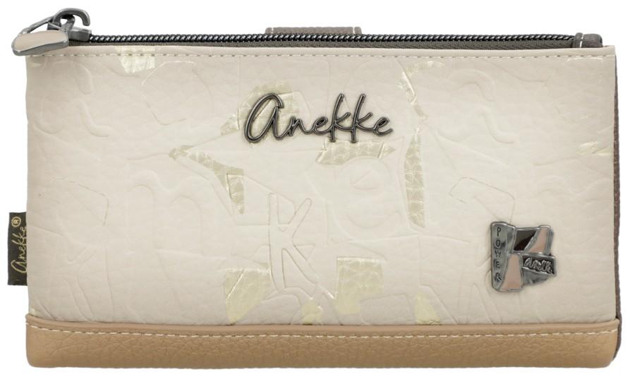 flexible Geldtasche Prägung beige braun Anekke Muse Bloom