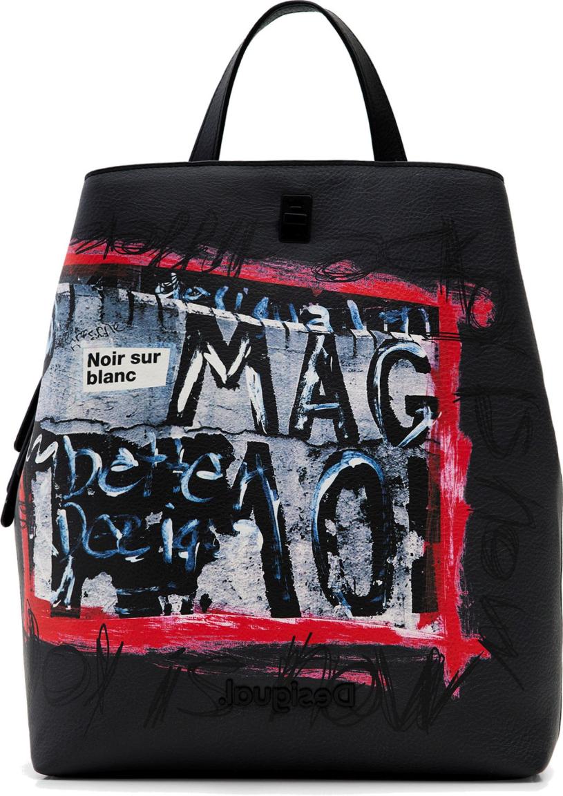 flippiger Daypack Sumy Mini Desigual Graffiti Negro Bunt