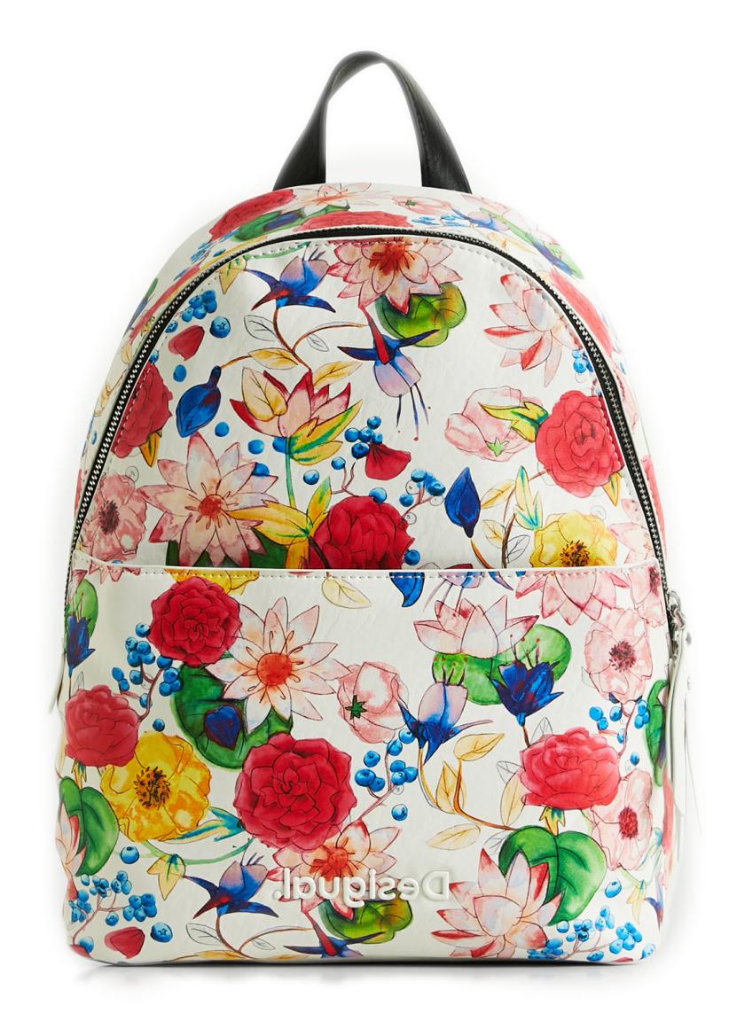 floraler Damenrucksack Eterea White Mombasa Mini Desigual