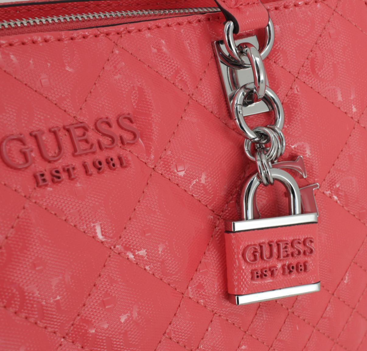 geblumte Guess Damenhandtasche Queenie Floral Vorhängeschloss