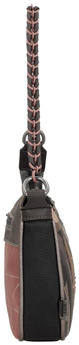 gemusterte Schultertasche Kettenhenkel dunkelbunt Anekke Mademoiselle Parisian