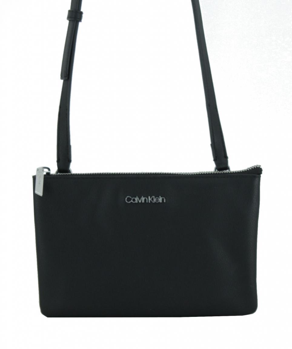 geprägte Abendtasche Calvin Klein Cognac Monogramm CK Must DBL Crossbdoy