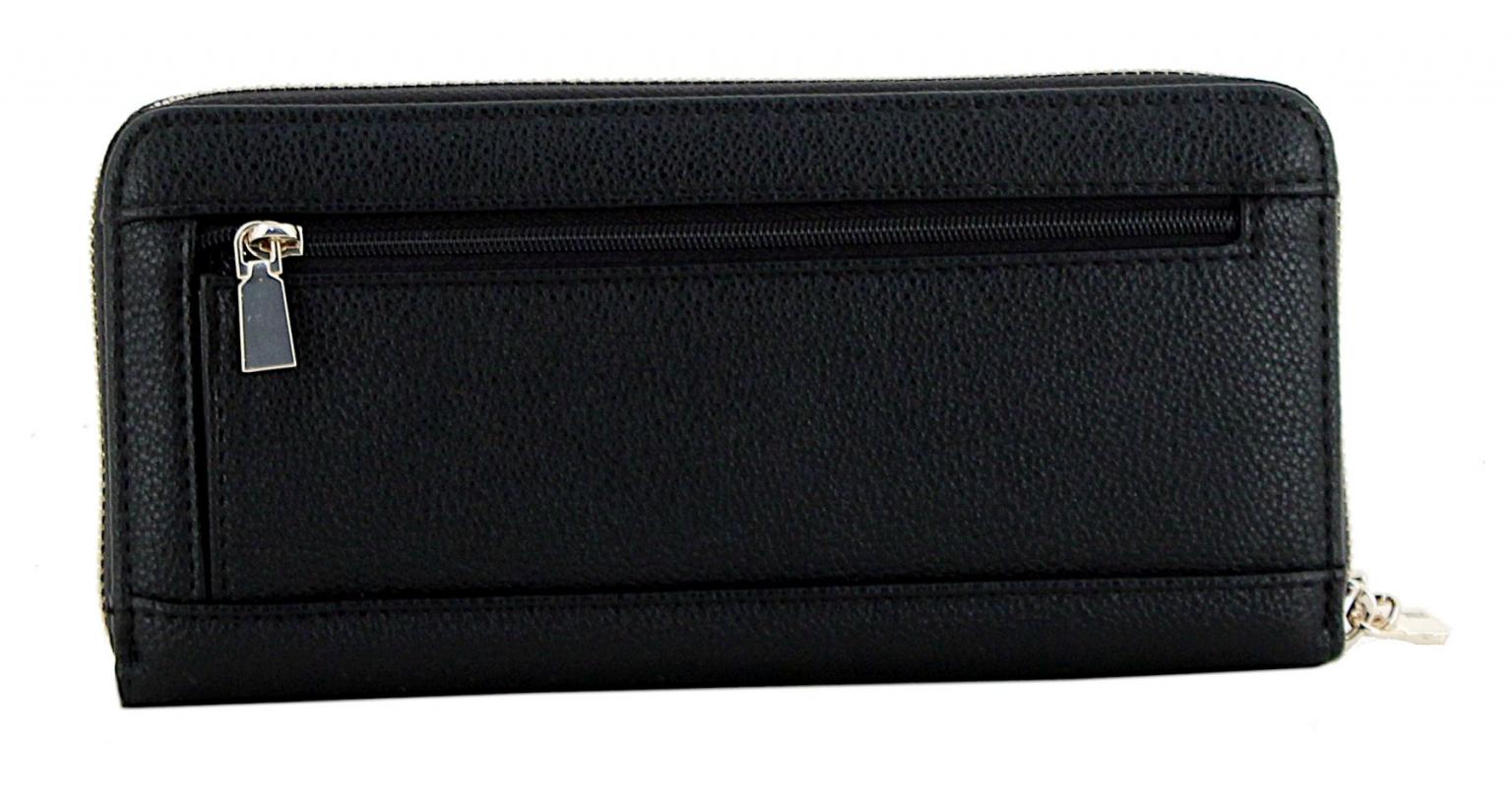 geprägte Geldtasche schwarz Peony 4G Guess Phoebe Wallet 