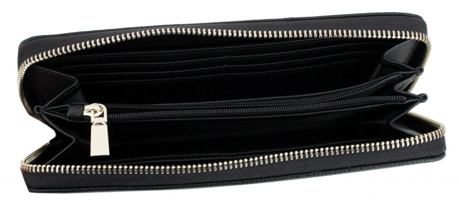 geprägte Geldtasche schwarz Peony 4G Guess Phoebe Wallet 