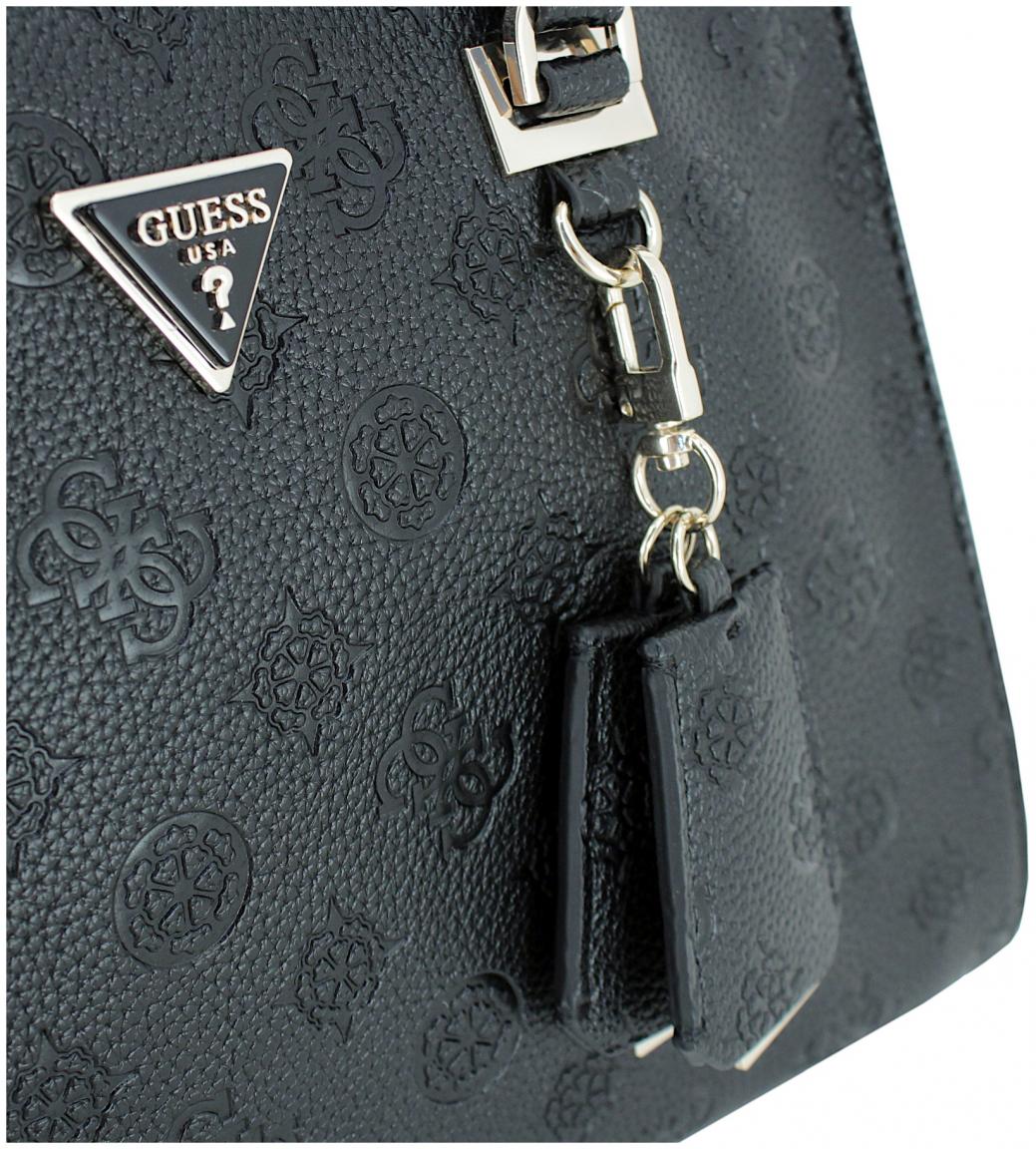 geprägte Kurzgrifftasche Guess Cresidia II schwarz 