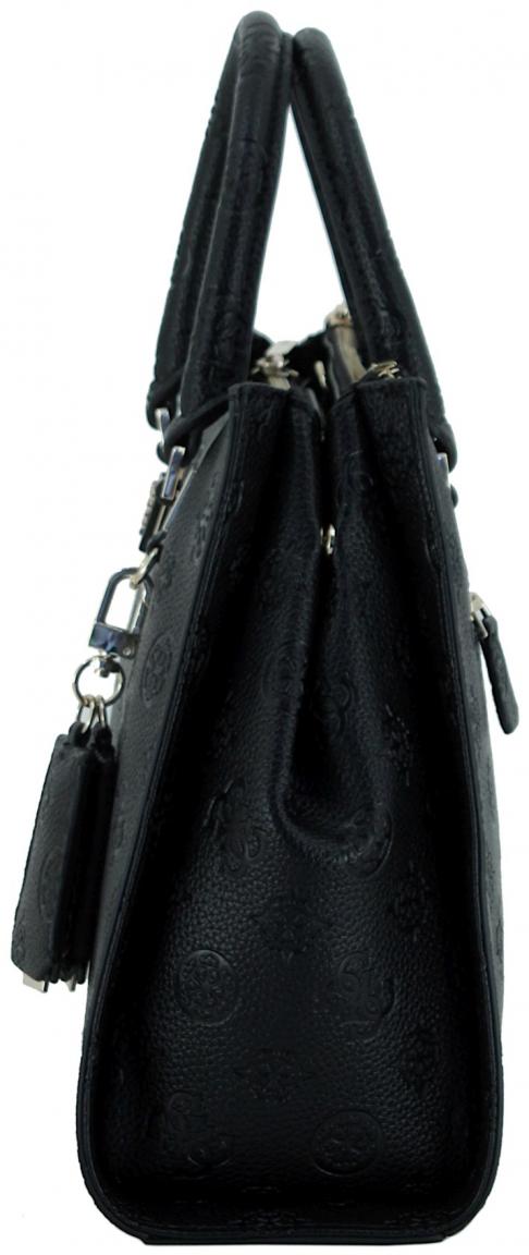 geprägte Kurzgrifftasche Guess Cresidia II schwarz 