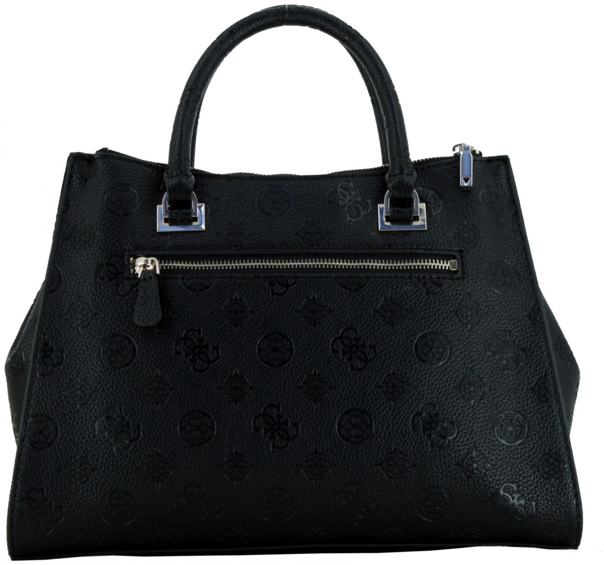 geprägte Kurzgrifftasche Guess Cresidia II schwarz 