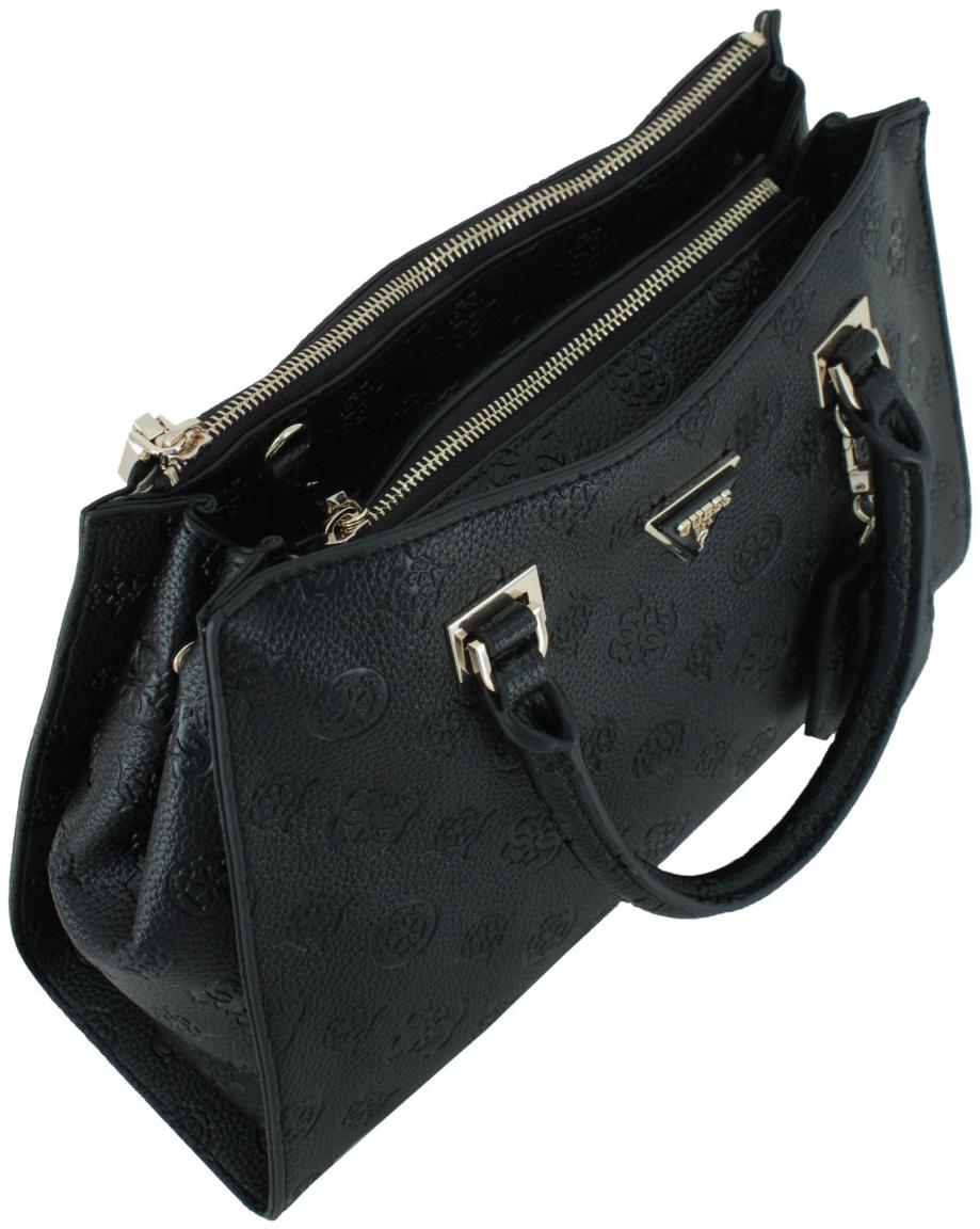 geprägte Kurzgrifftasche Guess Cresidia II schwarz 