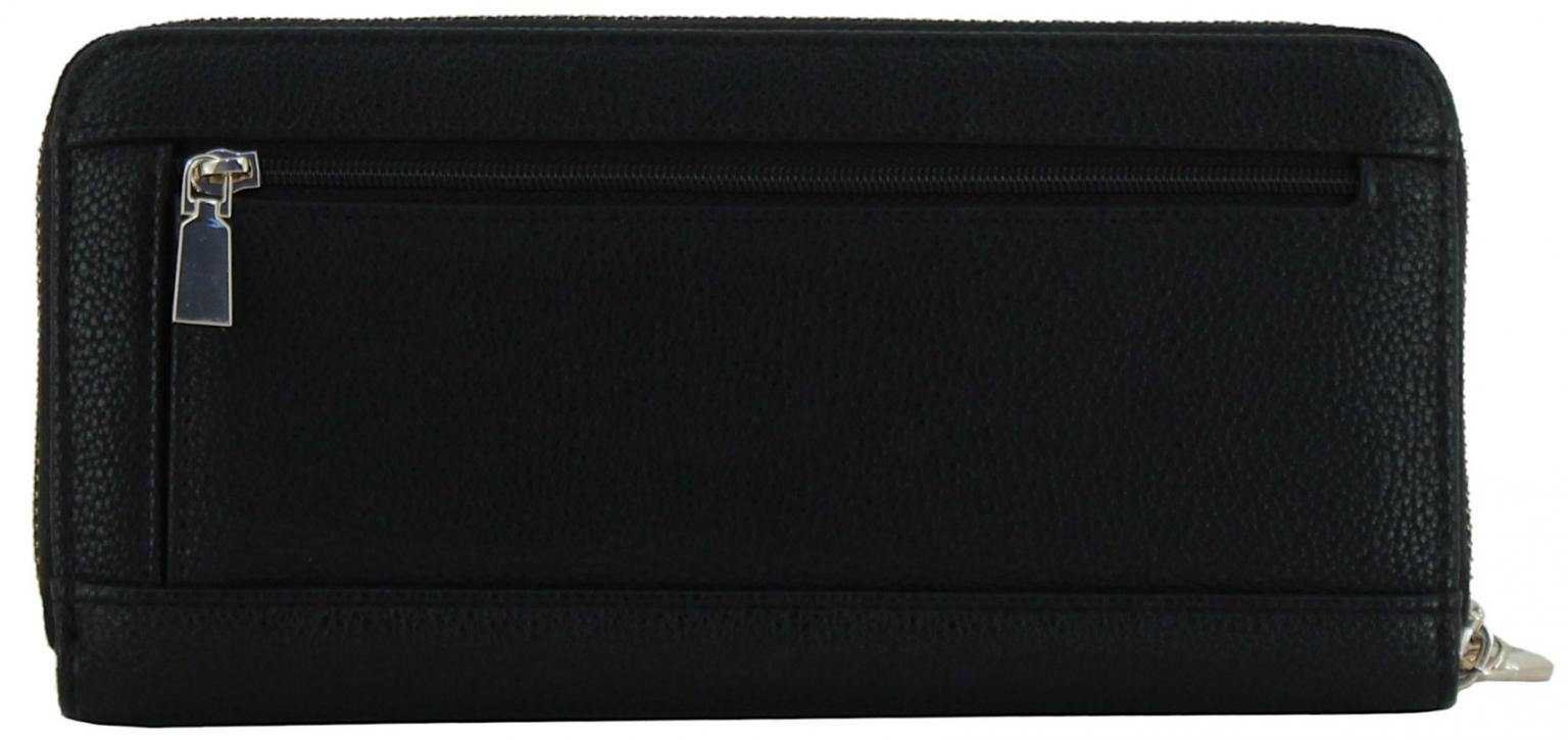 geprägte Langbörse Guess Cresidia II Black Logo schwarz 