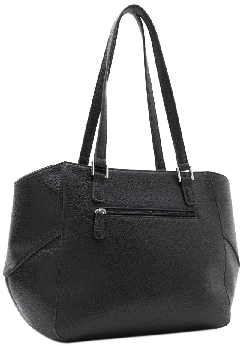 geräumige Henkeltasche L.Credi schwarz Büro klassisch Patricia Lederimitat