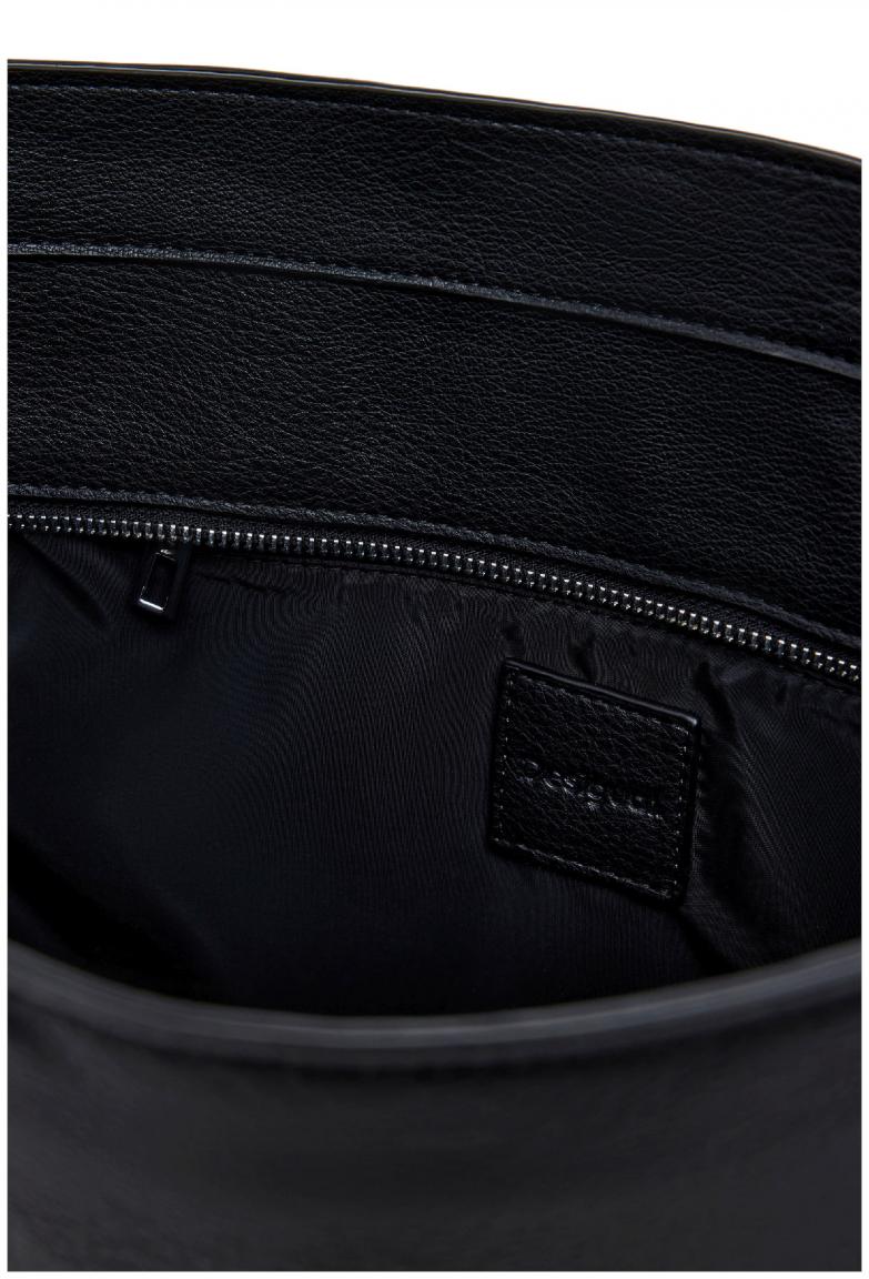 geräumige Schultertasche Desigual bestickt Sierra Buxton schwarz Negro