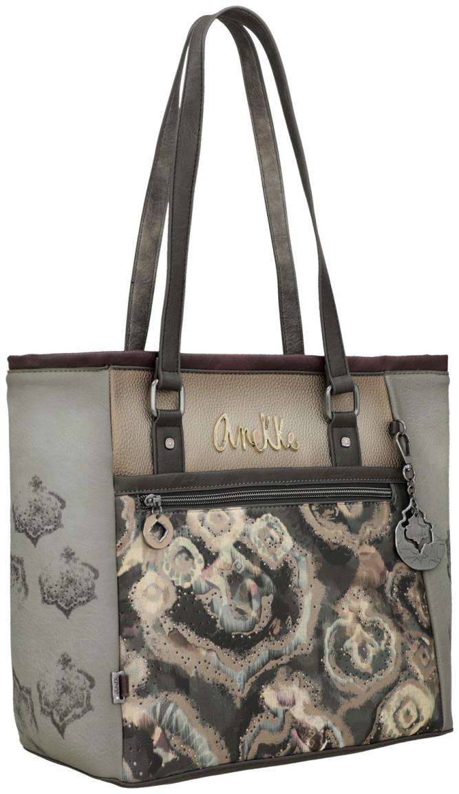 geräumige Shoppertasche Anekke Real Manifesto Nieten Metallic