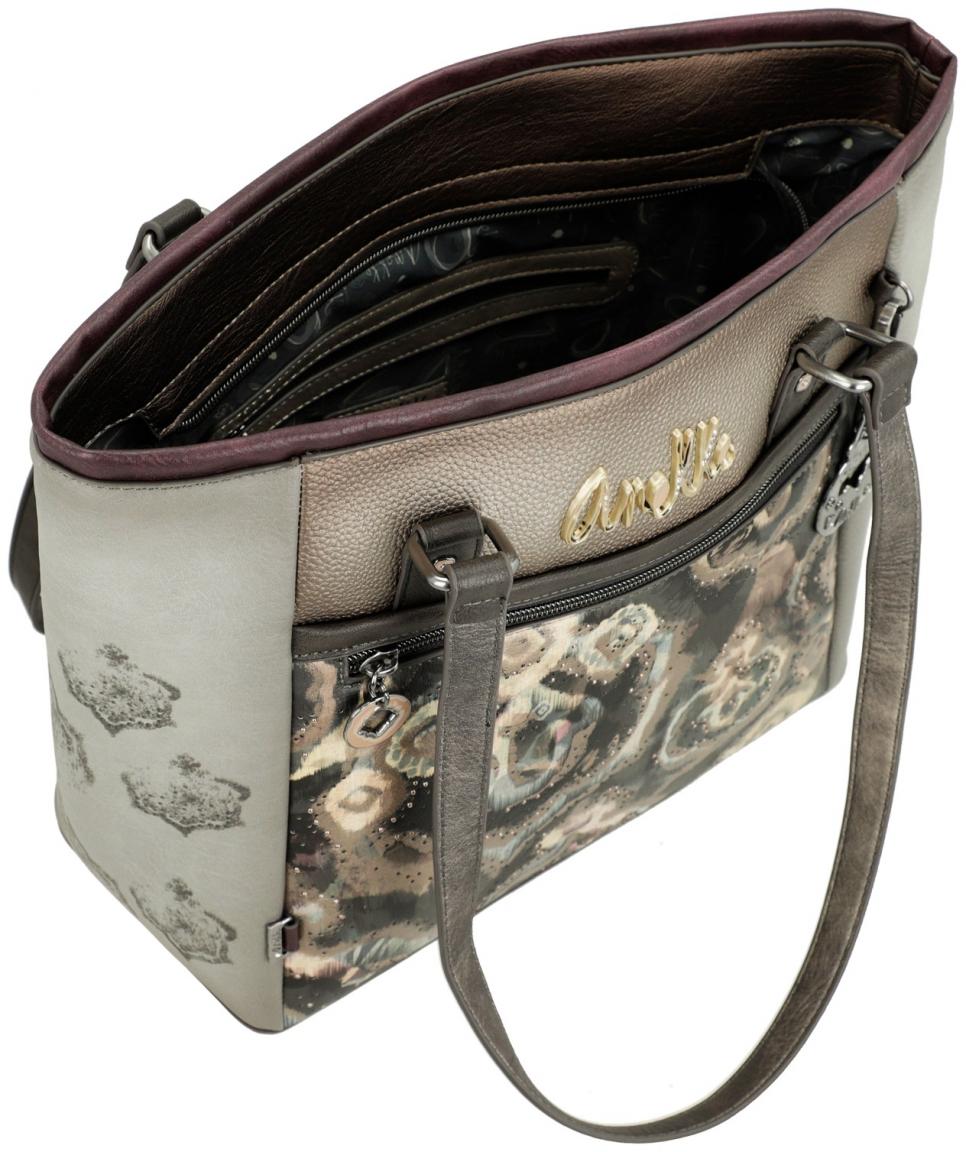 geräumige Shoppertasche Anekke Real Manifesto Nieten Metallic