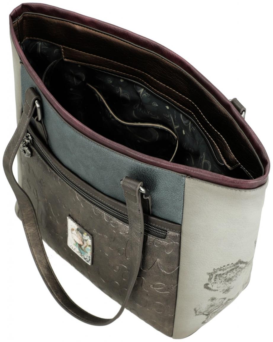 geräumige Shoppertasche Anekke Real Manifesto Nieten Metallic