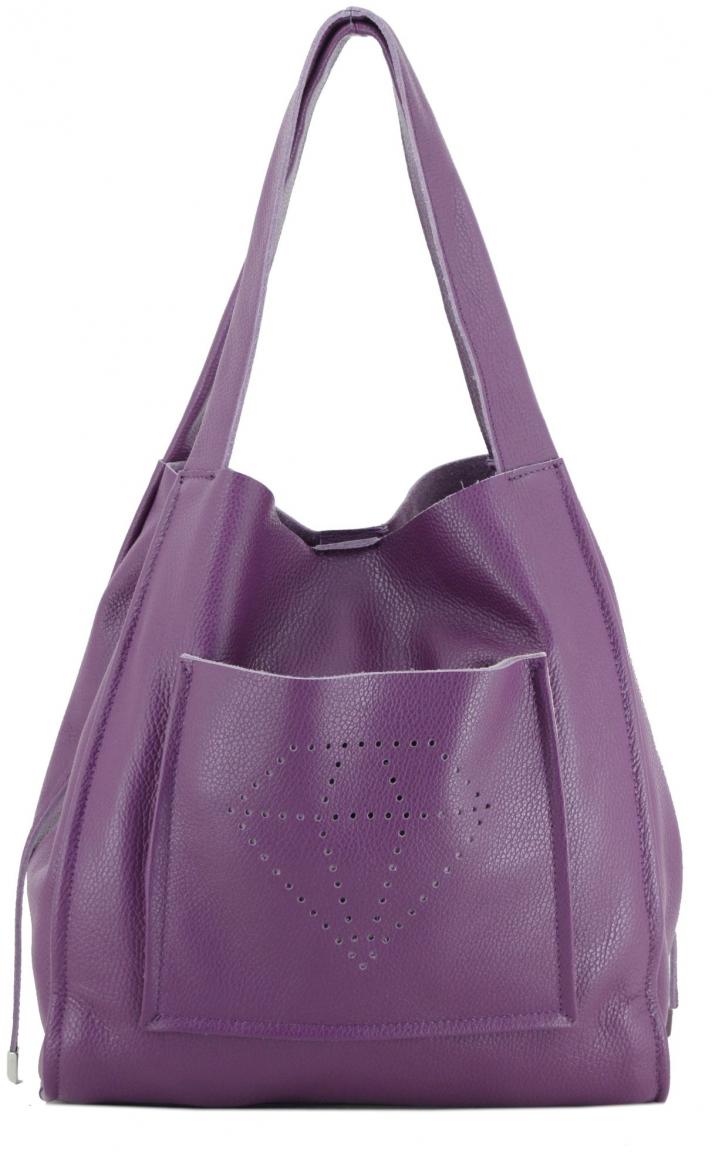 geräumige Shoppertasche Stanzmuster Caleidos Violet variabel